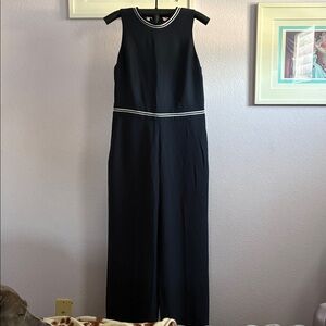Banana Republic Navy Jumpsuit with White Accents